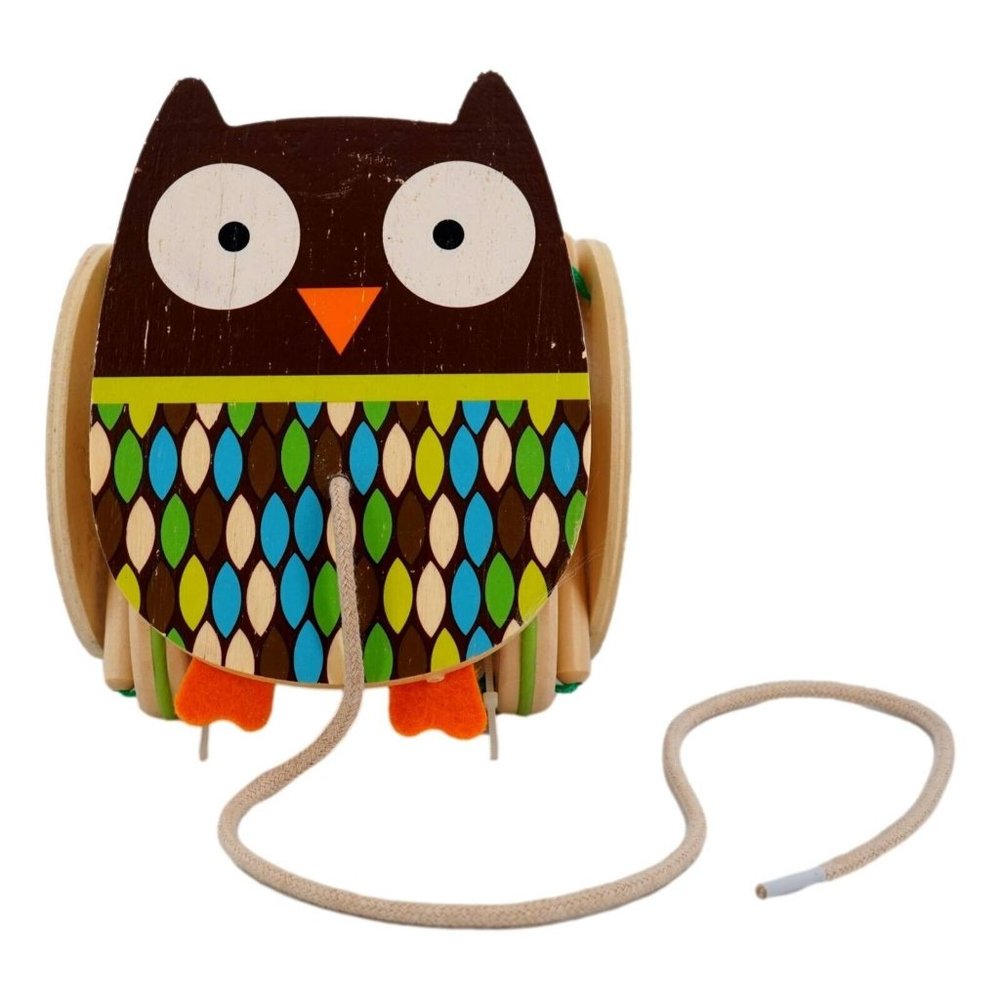 Skip Hop Treetop Owl Pull Toy - 6" Tall x 6" Wide
